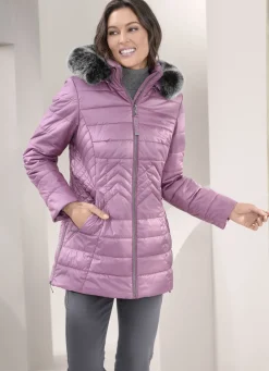 Jacke mit abnehmbarem Kunstpelz-Besatz