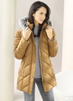 Jacke mit abnehmbarem Kunstpelz-Besatz