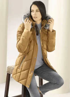 Jacke mit abnehmbarem Kunstpelz-Besatz