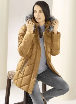 Jacke mit abnehmbarem Kunstpelz-Besatz