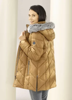 Jacke mit abnehmbarem Kunstpelz-Besatz