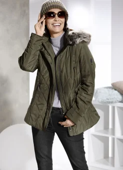 Jacke mit abnehmbarer Kunstpelz-Besatz