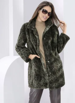 Jacke mit trendgenauem Raubtierfell-Dessin