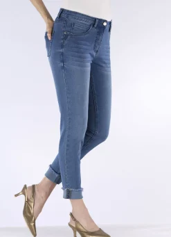 Jeans mit funkelndem Glitzersteinchenbesatz