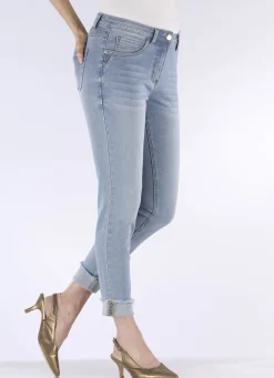 Jeans mit funkelndem Glitzersteinchenbesatz