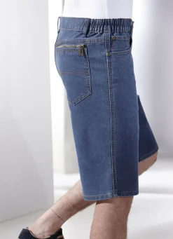 Jeans-Bermudas mit Dehnbundeinsätzen in 3 Farben
