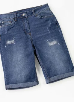 Jeans-Bermudas mit tollen Used-Effekten