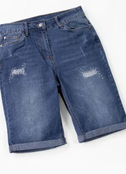 Jeans-Bermudas mit tollen Used-Effekten