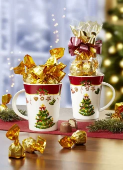 Kaffeebecher Christbaum mit süßer Füllung