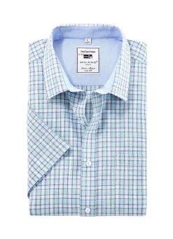 Kariertes "Milano Italy"-Hemd in 4 Farben