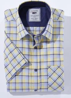 Kariertes "Milano Italy"-Hemd in 4 Farben