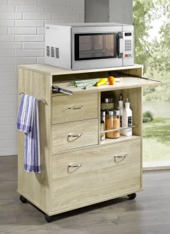 Küchenrollwagen mit ausziehbarer Arbeitsfläche