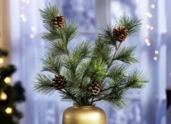 Kiefernzweige mit echten Zapfen, 2er-Set