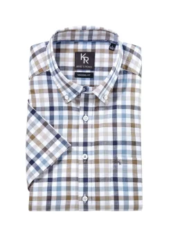 King's Road-Hemd mit Button-Down-Kragen in 4 Farben