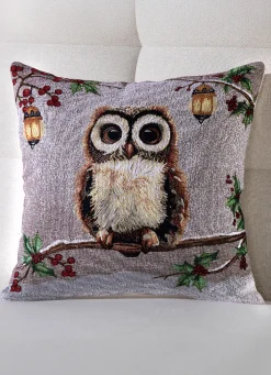 Kissenbezug Eule aus hochwertigem Gobelin