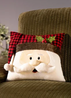 Kissenbezug mit Weihnachtsmann-Applikation