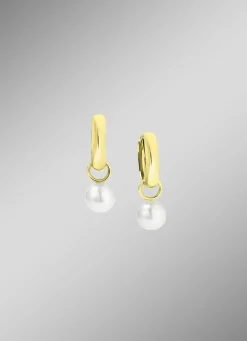 Klappcreolen mit Süßwasser-Zuchtperlen