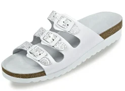 Klassische Damen-Pantoletten, mit verstellbaren Spangen