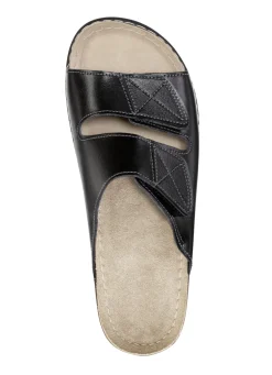 Klassische Herren-Pantoletten, mit Klettverschluss