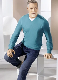 Klassischer V-Pullover in 4 Farben