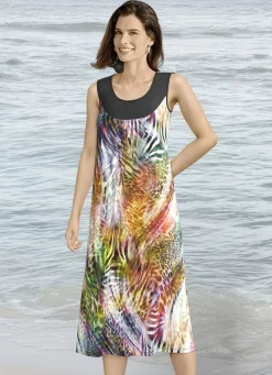 Klaus Modelle Kleid mit farbbrillantem Druckdessin, ärmellos