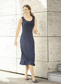 Kleid, 2tlg. mit abnehmbarem Ponchoüberwurf