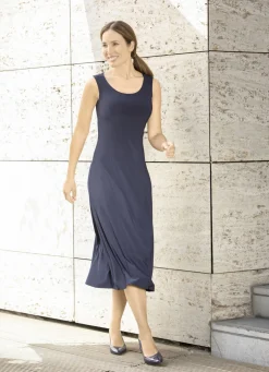 Kleid, 2tlg. mit abnehmbarem Ponchoüberwurf