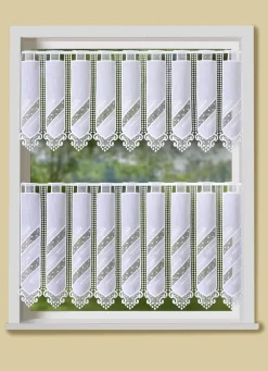 Kleinfenster-Store mit Macramé-Abschluss