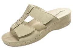 Klett-Pantolette aus echtem Leder