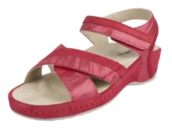 Klett-Sandalette mit Keilabsatz