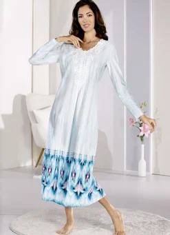 Knöchellanges Laurina Nachthemd mit Motivspitze