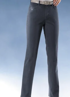 Komfortjeans verziert mit Strasssteinen in 6 Farben