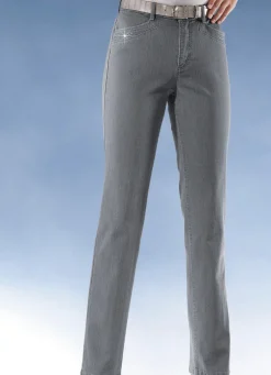 Komfortjeans verziert mit Strasssteinen in 6 Farben