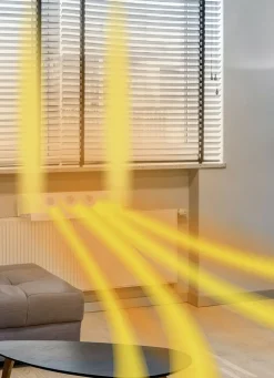 Kompakter, akkubetriebener Heizungsventilator