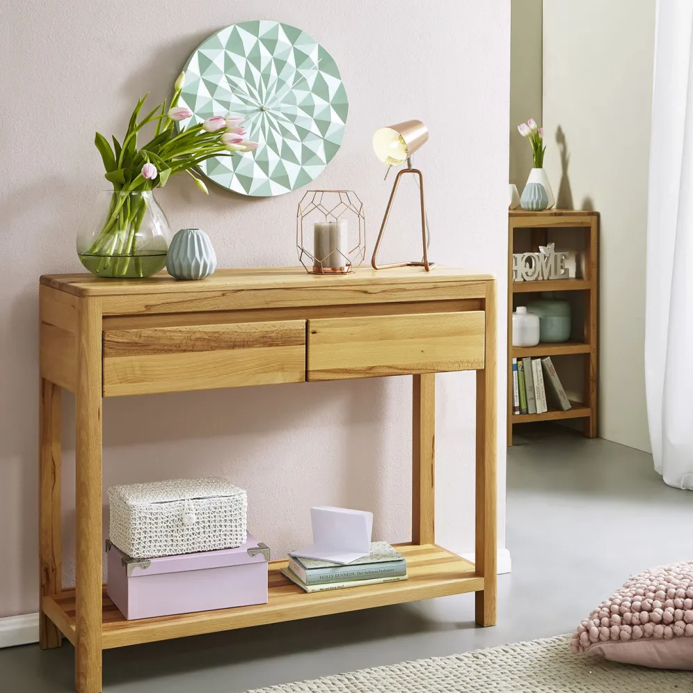 Konsolentisch aus Massivholz in geölter Ausführung