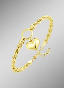 Kordel-Armband mit Herz-Anhänger
