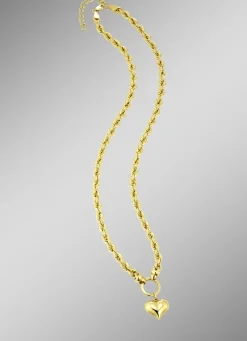 Kordelkette mit Herz-Anhänger