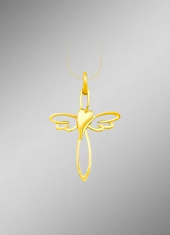 Kreuz mit Herz Anhänger