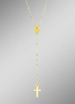 Kreuz-Halskette in Tricolor