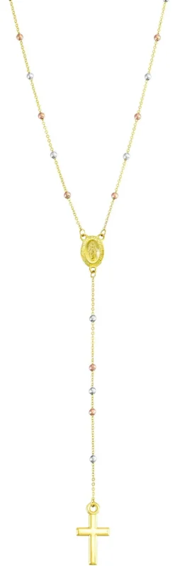 Kreuz-Halskette in Tricolor