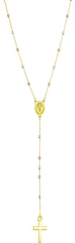 Kreuz-Halskette in Tricolor