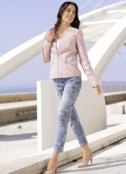 Kurzjacke mit kleinem Stehkragen