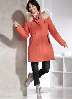 Kurzmantel mit größenverstellbarer Kapuze