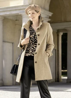 Kurzmantel mit Stehkragen