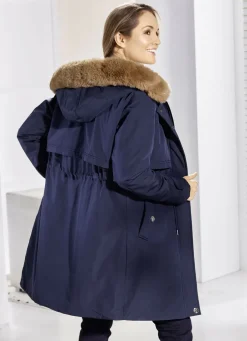 Kurzmantel mit verdeckter Klettleiste