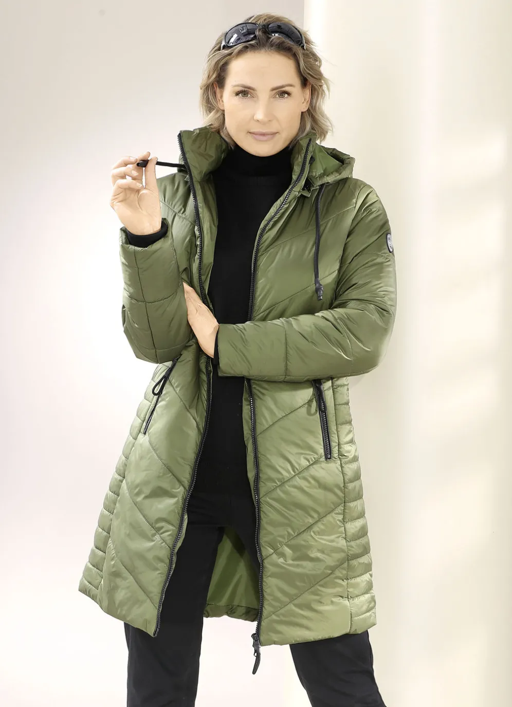 Kurzmantel mit 2-Wege-Reißverschluss