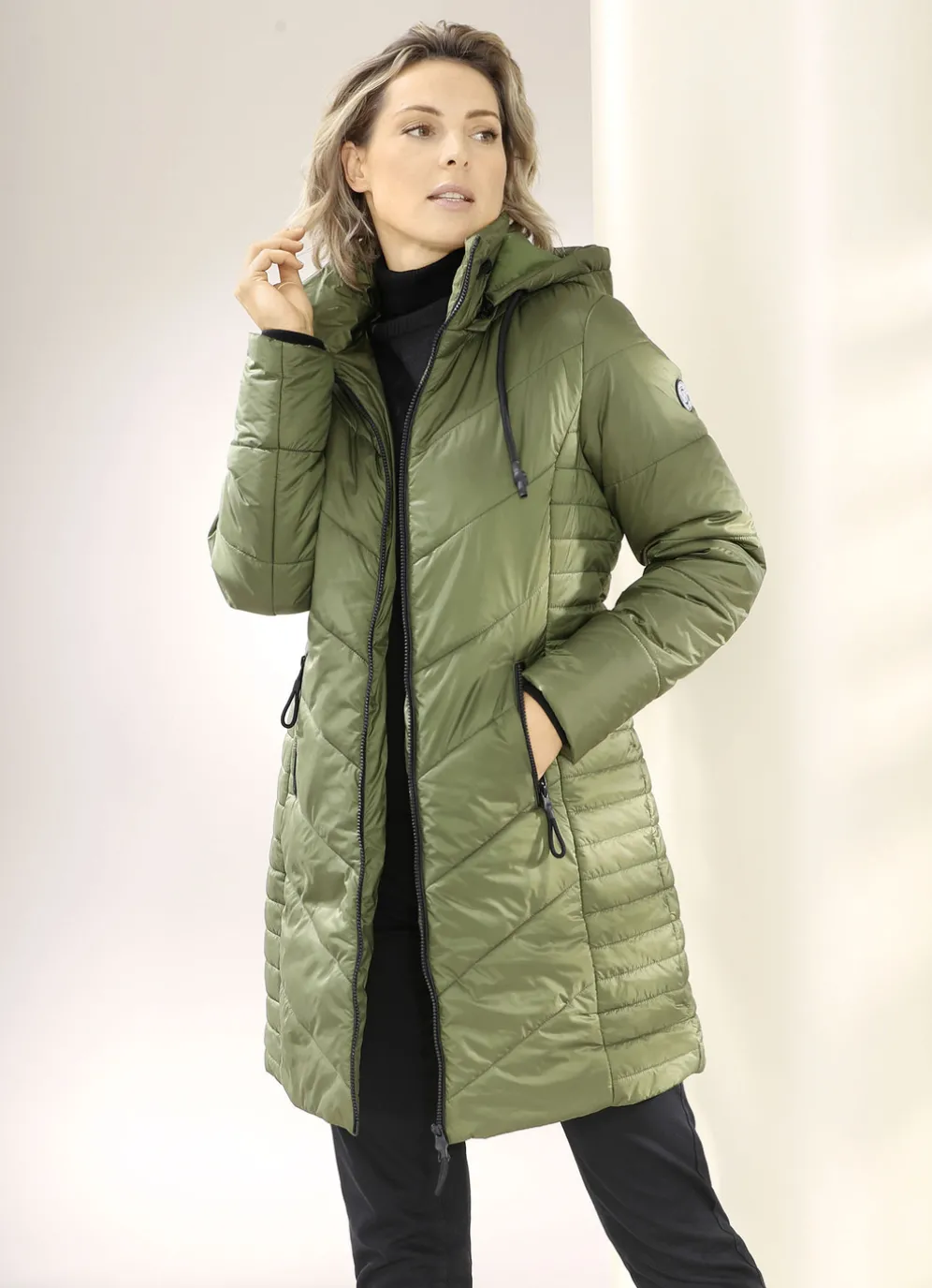 Kurzmantel mit 2-Wege-Reißverschluss