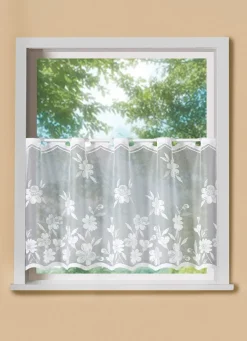 Kurzstore Blumenranke mit Stangendurchzug