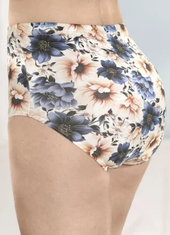 Laurina Dreierpack Slips mit Floraldessin