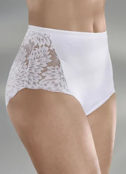 Laurina Dreierpack Slips mit hübscher Elastikspitze
